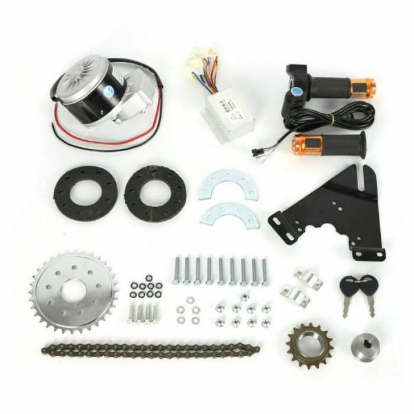 250W 24V E-bike kit de conversion de vélo électrique roue arrière moteur brossé + contrôleur de moteur