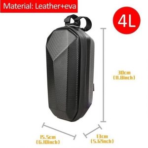 4l Sac en coque dure EVA pour trottinette électrique ou vélo, poche qui se fixe sur la tête, la poignée ou le