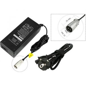 Alimentation du chargeur de batterie pour véloélectrique 2A Prise à 3 broches pour la batterie 36V de la batterie du vélo électrique