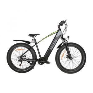 BEZIOR XF800 Meilleur Vélo Électrique 26'' Moteur Central 500W 13Ah 40km/h Transmission à 7 Rapports Noir et Jaune