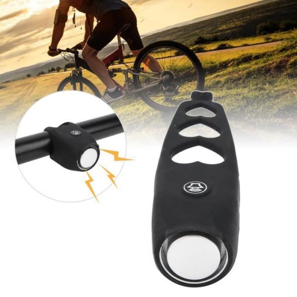 Cloche de vélo Keenso, klaxon de vélo électrique 120dB cloche de guidon légère extérieure pour vtt route VTT-FUT