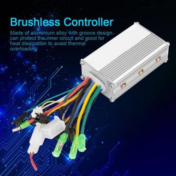 ContrôLeur De Moteur Sans Brosse De 36V 48V 350W, ContrôLeur De Vitesse De Brosse De Moteur D'E-VéLo De Scooter éLectrique De