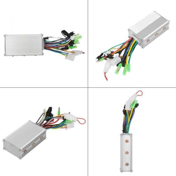 Contrôleur Brushless 36V/48V 350W Contrôleur de Vitesse d'onde Sinusoïdale de Vélo électrique en Alliage d'aluminium pour