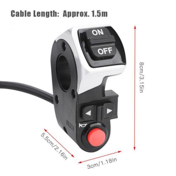 Dilwe interrupteur de klaxon Ebike 3 en 1 combiné vélo lampe avant klaxon tournant interrupteur de lumière pour vélo électrique