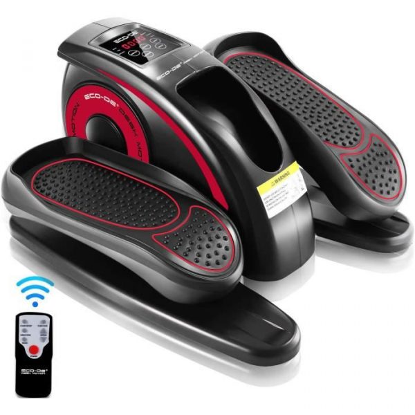 ECODE Mini vélo elliptique Desk Motion électrique, écran LED, pédalage avec assistance, 20 niveaux, 5 fonctionnalités, télécommande
