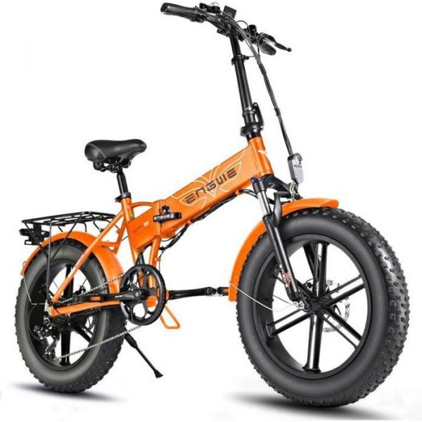 ENGWE EP-2 Pro Vélo Électrique Pliable, SHIMANO 7 Vitesses, Pneus 20 Pouces, Moteur 250W, 48V 12.8AH Batterie - Orange