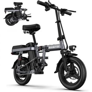 Engwe T14 Vélo électrique pliant 14 pouces, 250W, 48V 10Ah, E-bike de vill,Amortisseurs avant et arrière,Vélo électrique adulte