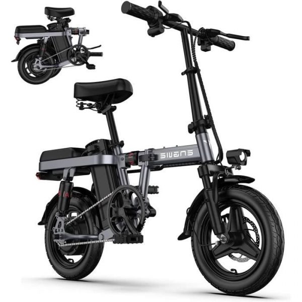 Engwe T14 Vélo électrique pliant 14 pouces, 250W, 48V 10Ah, E-bike de vill,Amortisseurs avant et arrière,Vélo électrique adulte
