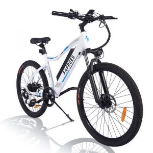 F100 Vélo Electrique 26", 33km/h Max, 48V, 350W, 11.6Ah, VTT électrique Shimano 7 Vitesses - Blanc