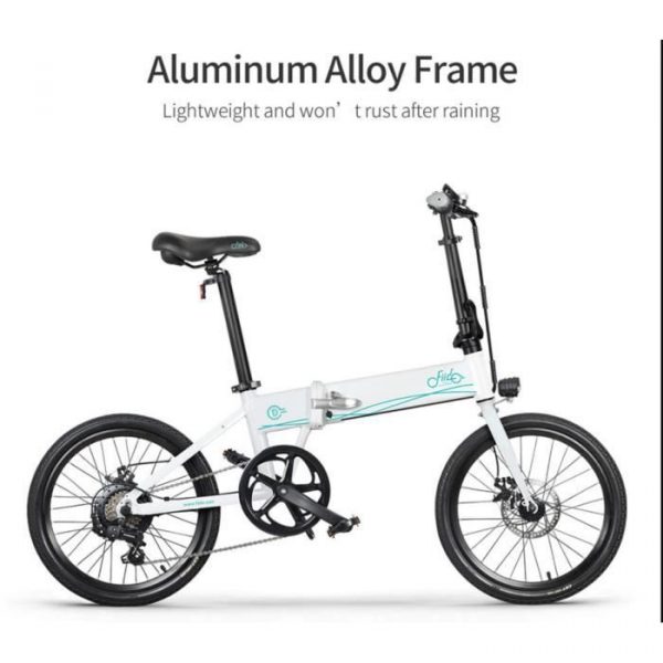 FIIDO D4S Cyclomoteur Pliant Vélo Électrique Shimano 6 Vitesses Pneus 20 Pouces Moteur 250W Max 25km/h 10.4Ah - BLANC