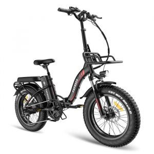 Fafrees F20 Max, Vélo électrique plaint 500W, VTT 48V 18AH Batterie, 20"*4.0 Gros Pneus, 45km-h Max, Autonomie 65-140km, Noir