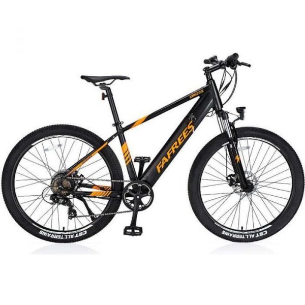 Fafrees KRE27.5 Vélo électrique 27" VAE 250W 36V 10Ah 25km-h 7 Vitesses VTT électrique Noir Orange