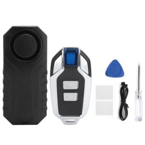 Fdit Alarme antivol de moto Alarme antivol avec alerte de vibration pour vélo électrique Scooter moto usage domestique (noir 22R2