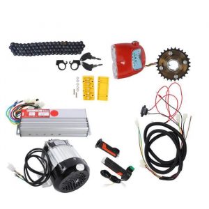 Fdit Kit de moteur de vélo électrique Kit de moteur sans balai 48V 800W DC Kit de conversion de moteur de bricolage pour tricycle