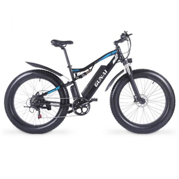 GUNAI MX03 1000W 48V 17Ah 26'' Vélo électrique 40km/h Vitesse maximale 40-50km Autonomie 150kg de charge maximale - Noir