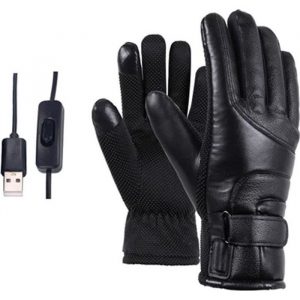 Gants Chauffants USB d'Hiver pour Homme Femme, Gants Chauffe-mains électriques pour Moto Vélo Cyclisme d'Extérieur, Gants Chauffants
