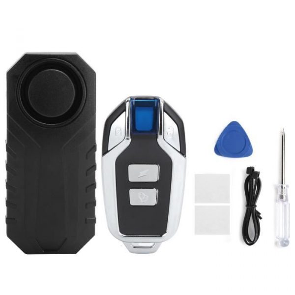 Garosa Alarme antivol de moto Alarme Antivol avec Alerte de Vibration pour Vélo Scooter Électrique Moto Usage Maison(Noir 22R2
