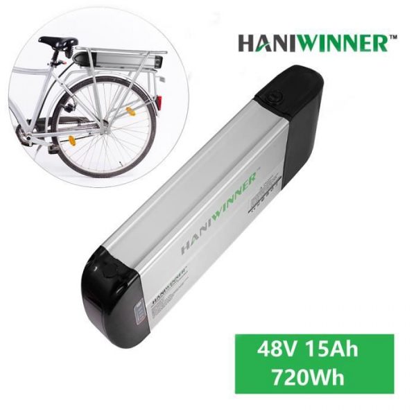 HA074-03 48V 15Ah 720Wh Batterie de support arrière avec support pour NAKXUGALAXY Xds vélo électrique E-bike avec Port USB