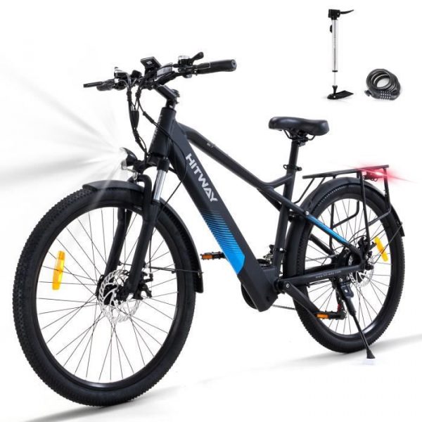 HITWAY Vélo électrique E-Bike 26", vélo électrique Puissant 36V 11.2Ah 250W,Shimano 21 Vitesses, vélos à Assistance électrique pour