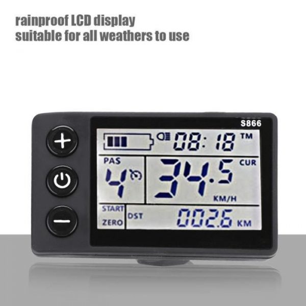 HURRISE Commande de moteur 24V-36V Contrôleur sans Balais de Panneau d'Affichage LCD Étanche pour Scooter Vélo Électrique