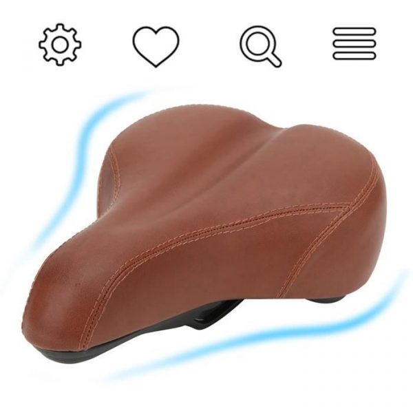 HURRISE Selle de vélo 7010 PVC cuir Absorption des chocs vélo selle épaissir élargir coussin pour vélo électrique