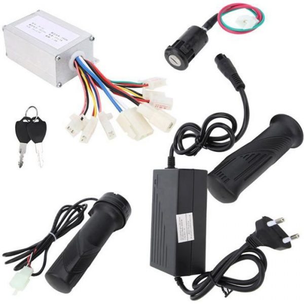 Kit de contrôleur de moteur de Scooter, contrôleur de vélo électrique, alliage d'aluminium + serrure électrique en caoutchouc
