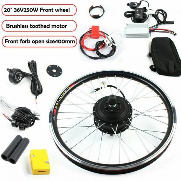 Kit de conversion de roue avant de vélo électrique 20 `` Kit de conversion de vélo électrique pour moteur 36V 250W