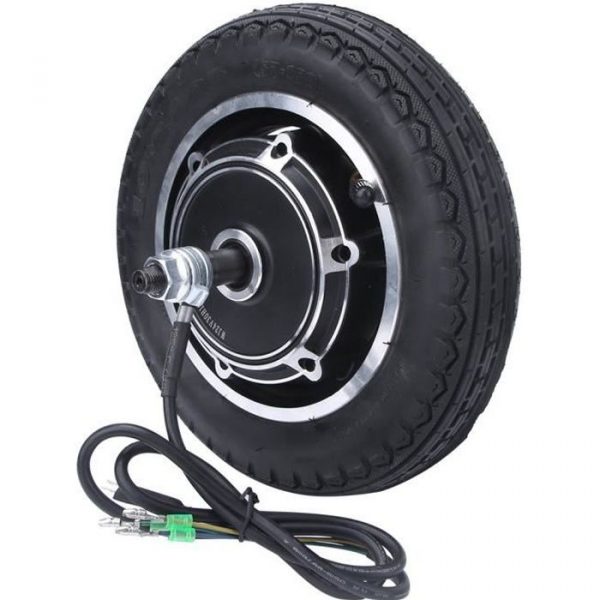 Moteur de roue de moyeu de vélo électrique de 10 pouces 24/36/48V 350w DC sans brosse sans dents Fast Ship avec pneu solide
