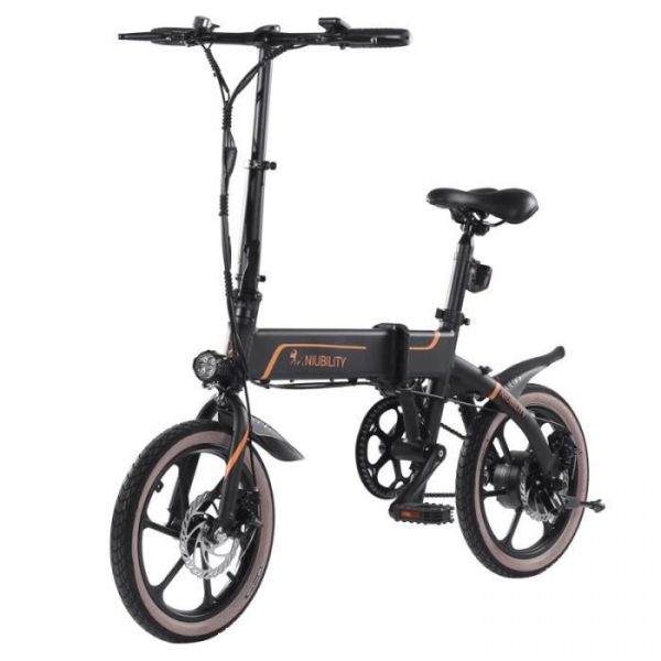 NIUBILITY B16 Électrique Vélo Pliant, 16 Pouces, 42V 10.4Ah Batterie, 40km -50km Kilométrage, 350W Moteur, Max 25km/h, Double Frein