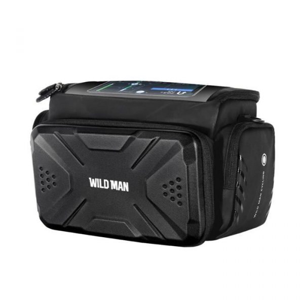 Noir Sac avant pour vélo et trottinette électrique, grande capacité, 4l, étanche, pour guidon, avec écran tac