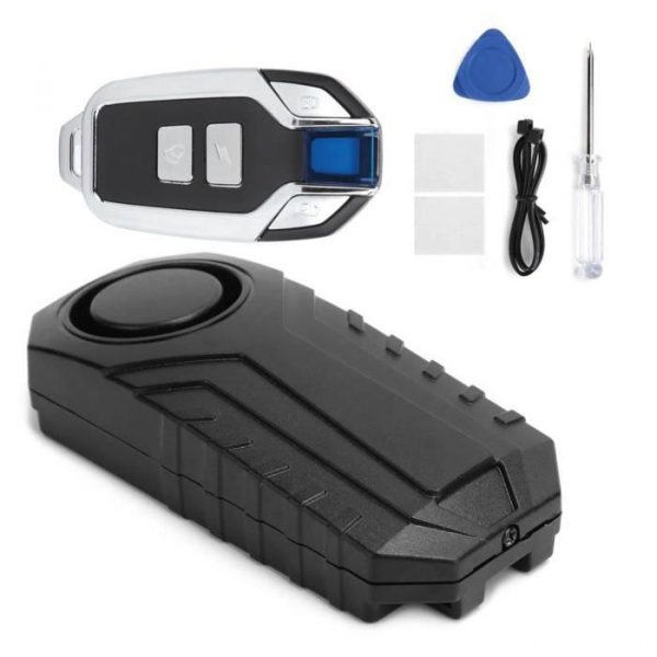 Qiilu Alarme antivol de vélo électrique Alarme antivol avec alerte de vibration pour vélo électrique Scooter moto usage