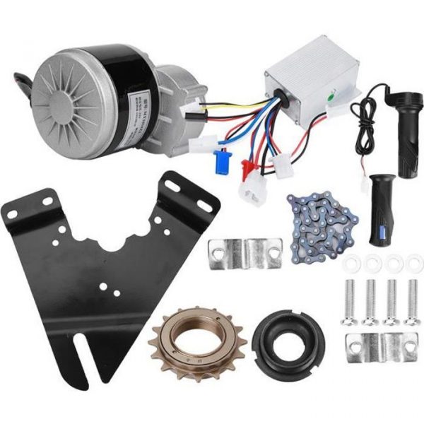 Qiilu Kit de conversion de vélo électrique 24V 250W Métal Électrique Durable Vélo E-Bike Conversion Ensemble Accessoire Stable