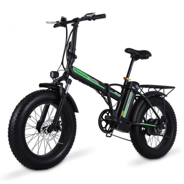 Shengmilo MX20 Vélo électrique 20'' Adulte 7 vitesses - Frein hydraulique à huile - 4.0 Foetus gras-48V15AH- 500W - Noir
