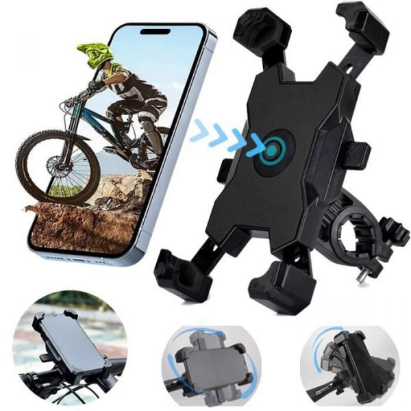 Support Telephone Vélo Universel, Support Téléphone Moto,Trottinette Électrique,VTT,pour 3,5 - 6,8" iPhone 14 Pro Max,Samsung,Xiaomi