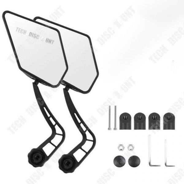 TD® Rétroviseur de vélo VTT véhicule électrique batterie scooter miroir réglable miroir équipement d'équitation