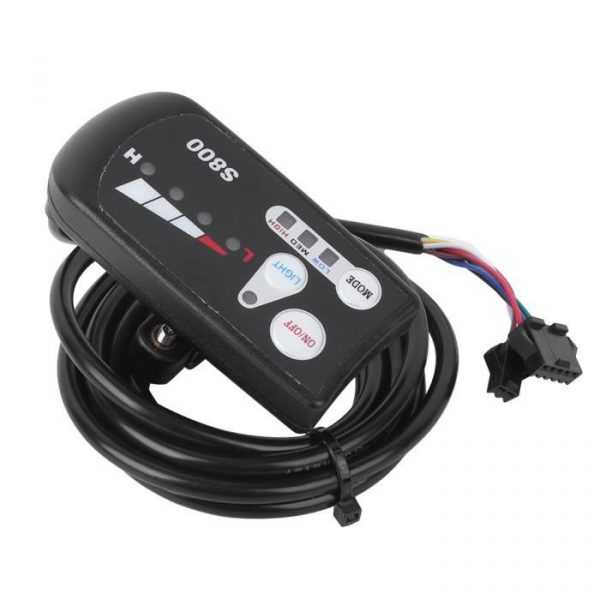 TMISHION Indicateur LED pour vélo électrique Compteur LED de Batterie au Lithium de Vélo Électrique Affichage S800 Écran Noir
