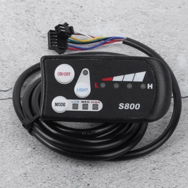 TMISHION Instrument à LED pour vélo électrique Compteur LED de Batterie au Lithium de Vélo Électrique Affichage S800 Écran