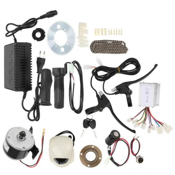 Tbest Ensemble de conversion de vélo électrique 24V250W 14pcs/set Kit Accessoire Haute Vitesse de Conversion de Vélo Électrique