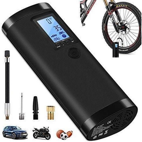 VEEAPE - Pompe à Air électrique pour Voiture et Vélo, Mini Compresseur Pneumatique Rechargeable 120PSI Pompe à pneu Compresseur