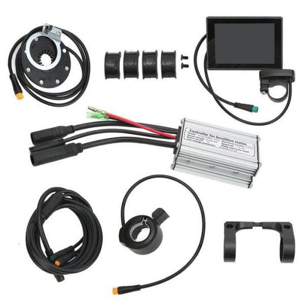 VINGVO Kit de contrôleur de moteur de vélo électrique Kit de contrôleur de vélo électrique 15A étanche LCD8S mètre 1 à 2