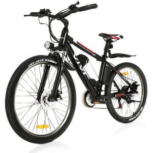 VIVI 26" Vélo électrique, VTT Electrique Homme, vélo de Montagne en alliage d'aluminium avec 21 vitesses, vélo de Ville léger, Noir