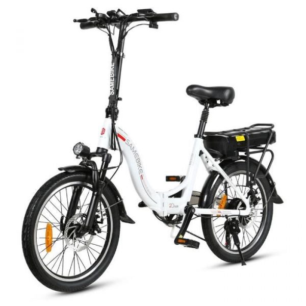 Vélo Électrique Cyclomoteur Samebike JG20 Pliant 350W Moteur 10Ah Batterie Max 32km/h Pneu 20 Pouces