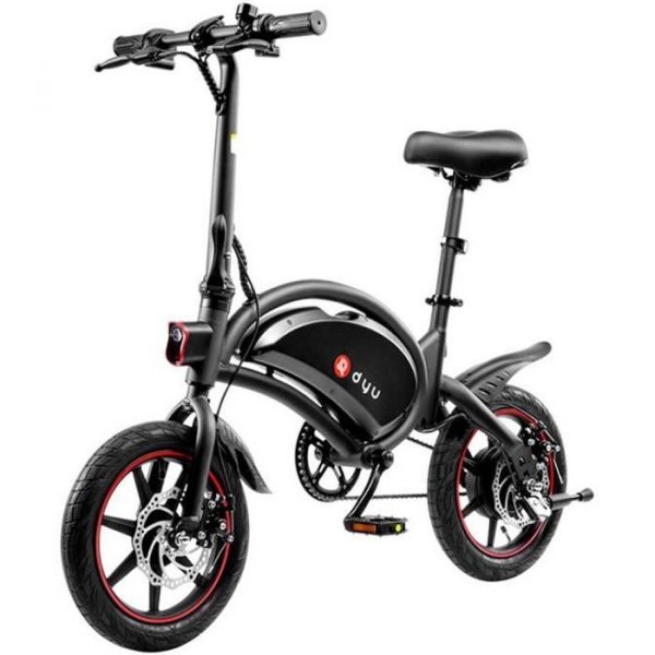 Vélo Électrique DYU D3F Avec, Pedel 10Ah 240W 36V Cyclomoteur Pliant ,14 Pouces 25 km/h Vitesse Max
