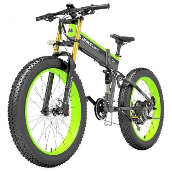 Vélo Électrique LANKELEISI T750 Plus Grande Fourche 17.5Ah Batterie 48V 1000W Moteur 26*4.0 ''Gros Pneu