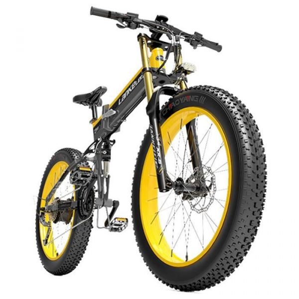 Vélo Électrique LANKELEISI T750 Plus Grande Fourche 17.5Ah Batterie 48V 1000W Moteur 26*4.0 ''Gros Pneu
