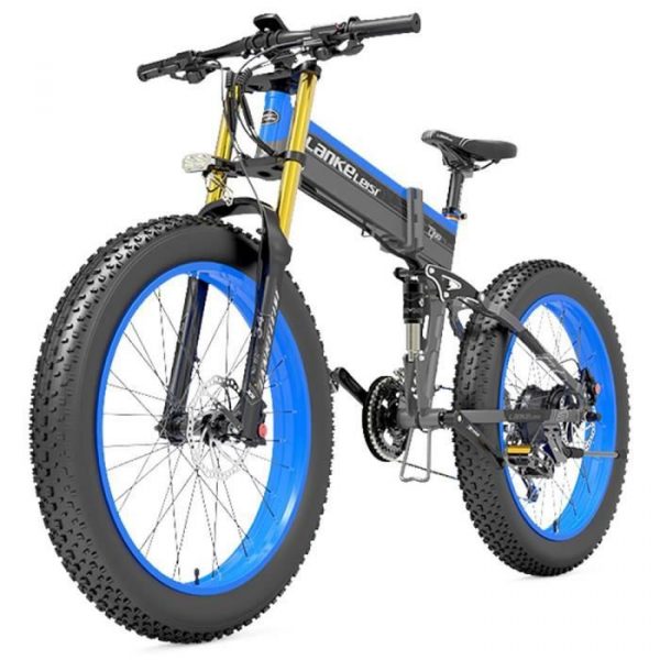 Vélo Électrique LANKELEISI T750 Plus Grande Fourche 17.5Ah Batterie 48V 1000W Moteur 26*4.0 ''Gros Pneu