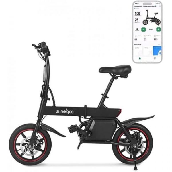 Velo Electrique Pliable, 14 Pouces vélo électrique Pliant Adulte, Contrôle Intelligent APP
