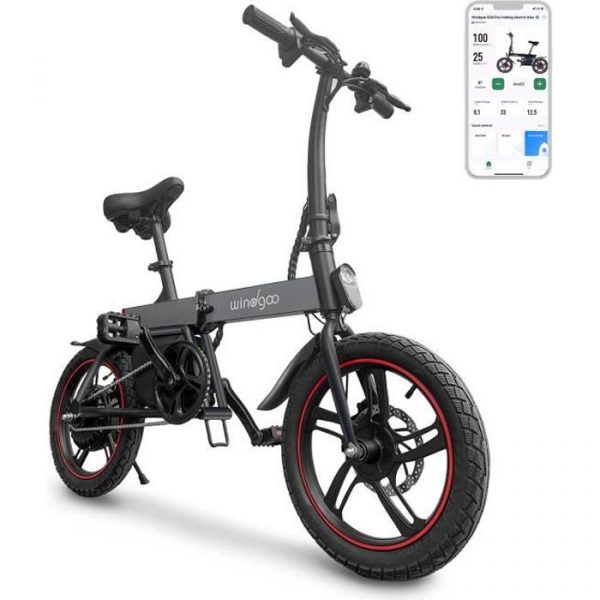 Velo Electrique Pliable, 16 Pouces vélo électrique Pliant Adulte, Contrôle Intelligent APP
