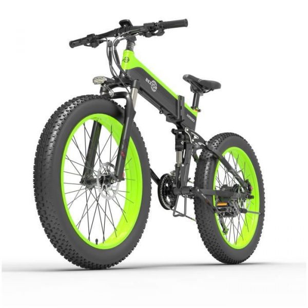 Vélo électrique 26" BEZIOR X1500 Vitesse Max 40 km/h 48V 12,8Ah 1500W Noir-Vert