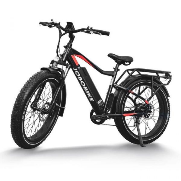 Vélo électrique 26'' JOBO Robin Adulte 7 vitesses - Freins à disque - LCD - 77Km - 500W - Noir